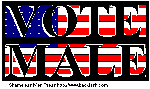 Vote Male American Flag